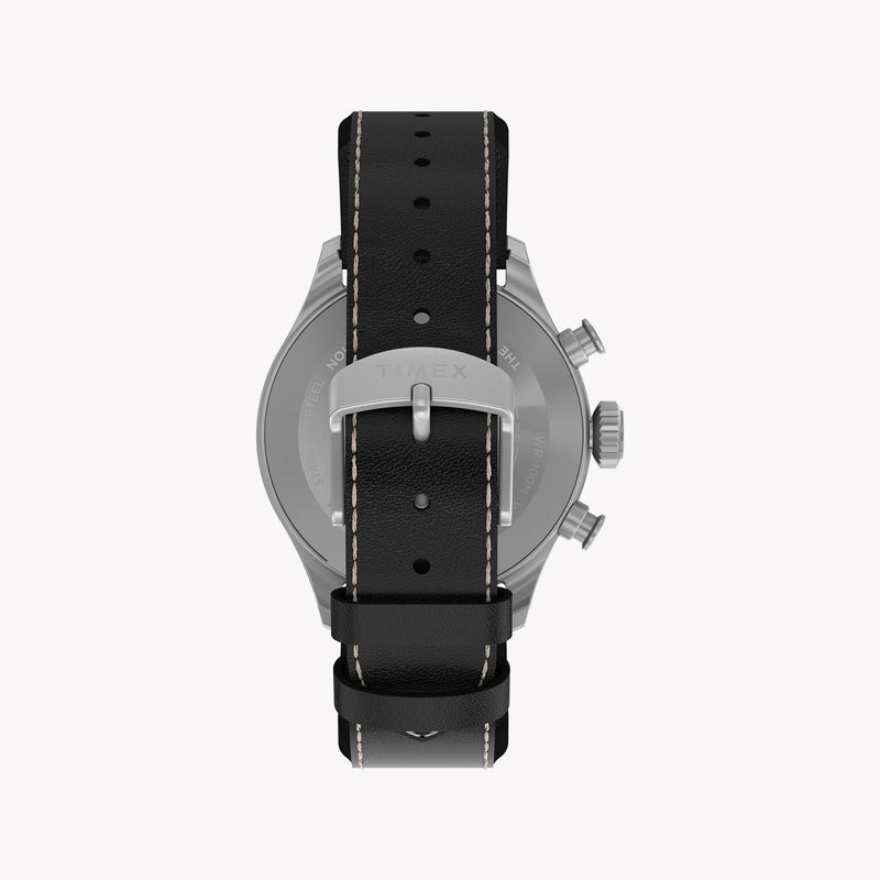 Waterbury Ace Chronograph SST Silver Dial Brown Leather Strap | TW2Y19000 by i-watch