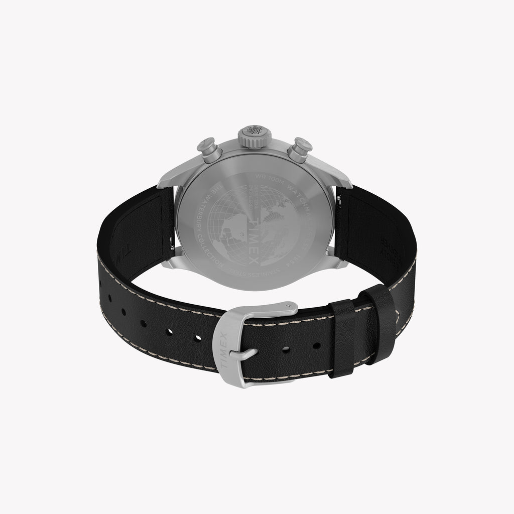 Waterbury Ace Chronograph SST Silver Dial Brown Leather Strap | TW2Y19000