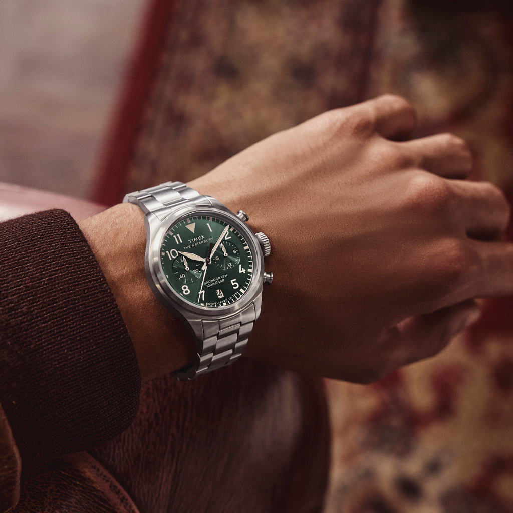 Waterbury Ace Chronograph SST Green Dial Bracelet | Model TW2Y19100