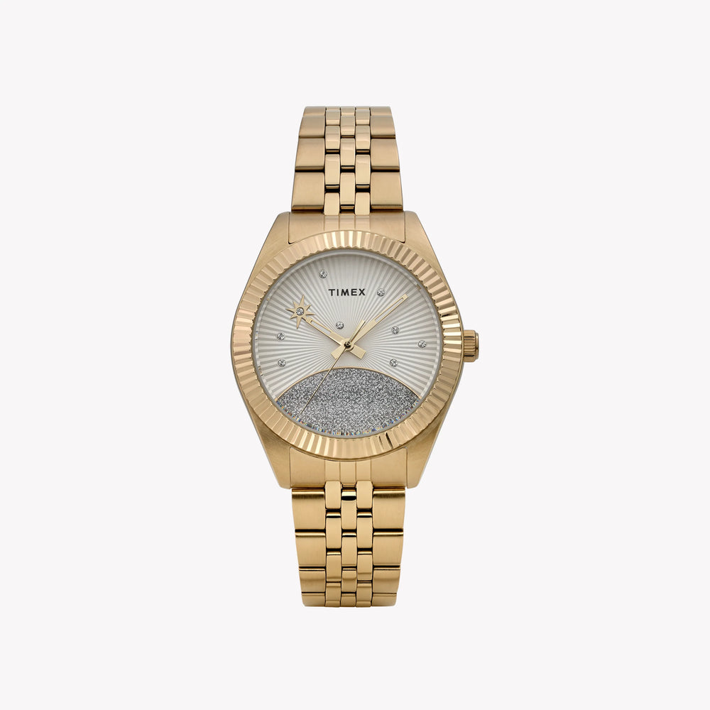 Womens Legacy Gold-Tone Case & Bracelet with White Celestial Dial | TW2Y20300 by i-watch