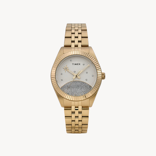 Womens Legacy Gold-Tone Case & Bracelet with White Celestial Dial | TW2Y20300