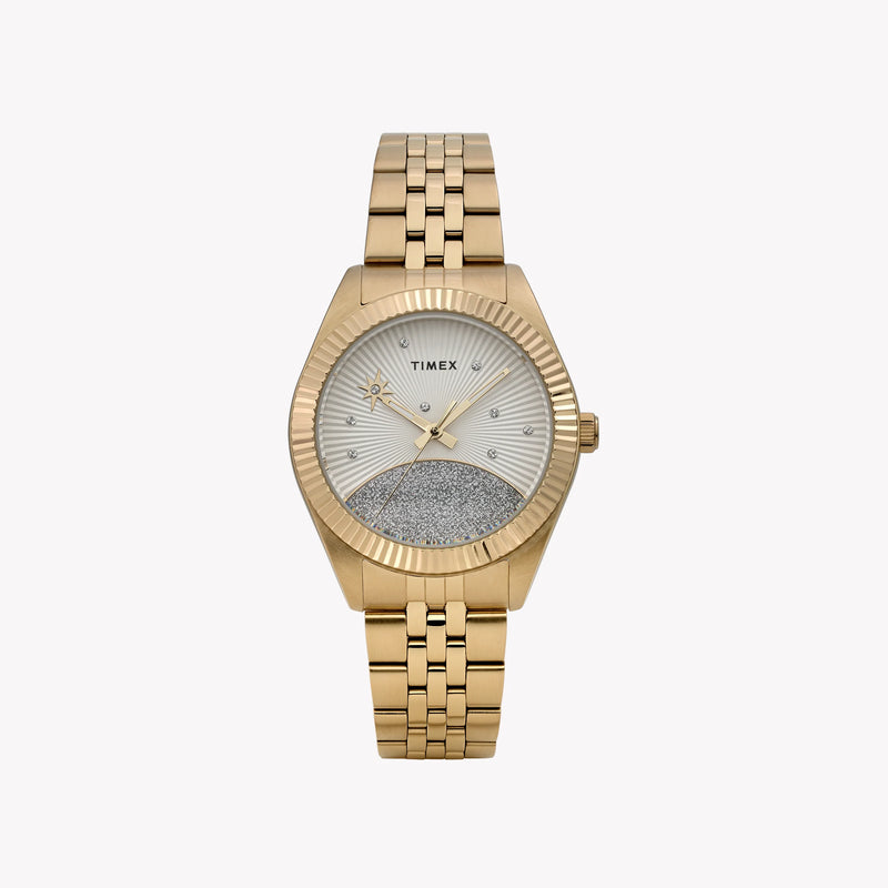 Womens Legacy Gold-Tone Case & Bracelet with White Celestial Dial | TW2Y20300 by i-watch
