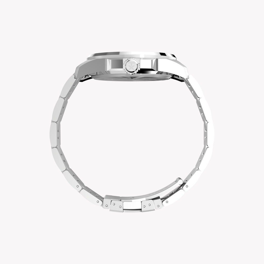 Essex 3-Hand Blue Dial SST Bracelet TW2Y21100 | Men's Silver Watch