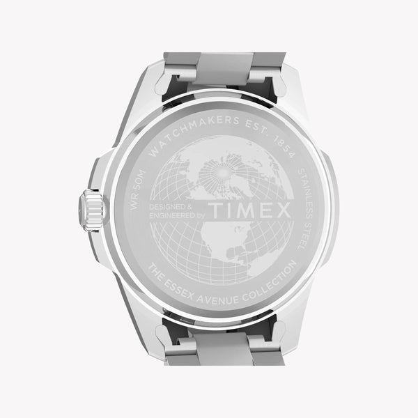 Essex 3-Hand Blue Dial SST Bracelet TW2Y21100 | Men's Silver Watch by i-watch