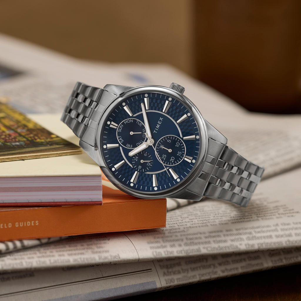 Chicago Multi 45mm Silver Tone Case Blue Dial Bracelet TW2Y21500