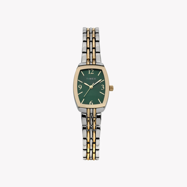 Women’s Two-Tone Case & Bracelet with Green Dial TW2Y22300 | Elegant Watch by i-watch