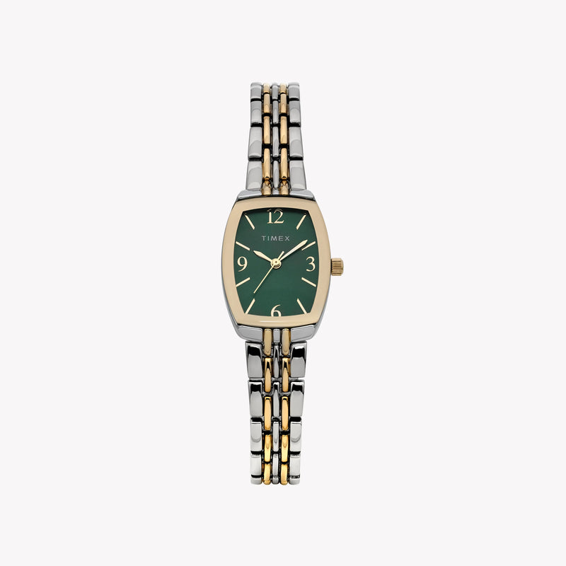 Women’s Two-Tone Case & Bracelet with Green Dial TW2Y22300 | Elegant Watch by i-watch
