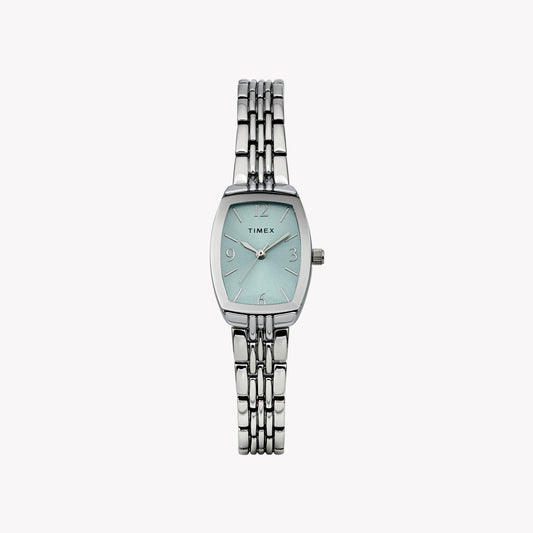 Womens Silver-Tone Case & Bracelet with Aquamarine Dial TW2Y22500