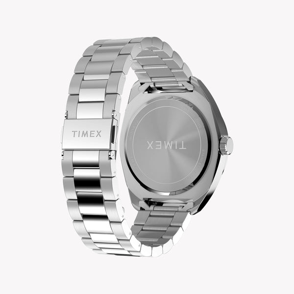 Mens Silver-tone Case & Bracelet with Black Dial TW2Y22600 | Stylish Watch by i-watch