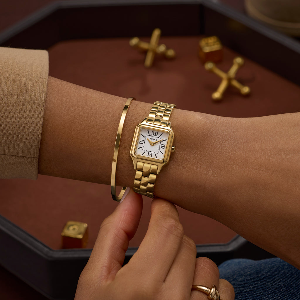 Addison Gold-Tone Case & Bracelet White Dial TW2Y23700 | Stylish Watch