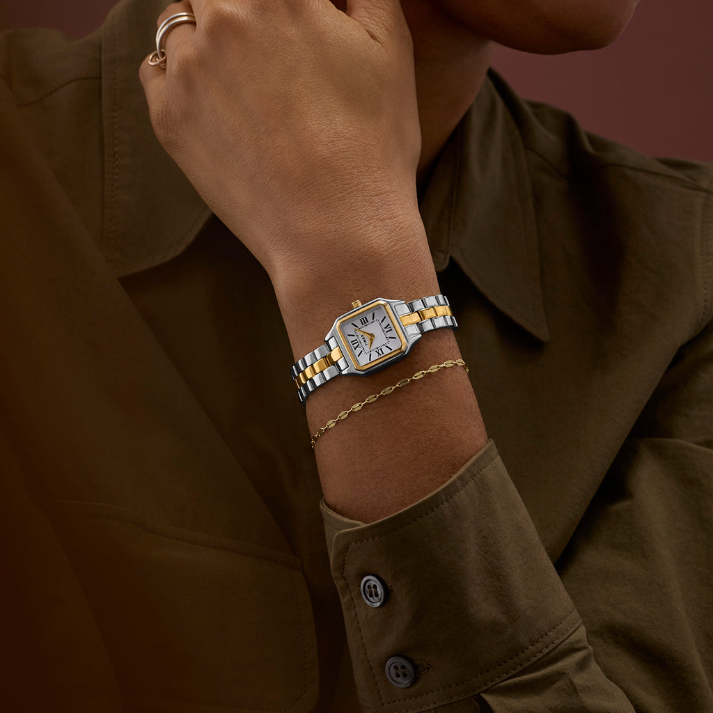 Addison Two-tone Case & Bracelet White Dial TW2Y23900 | Stylish Watch