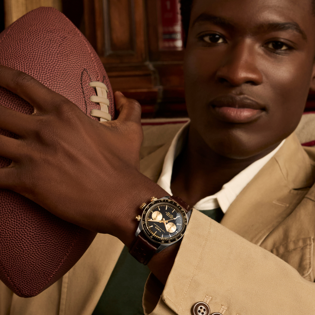 Timex Men's Silver/Brown Leather Watch | Tw2y24100