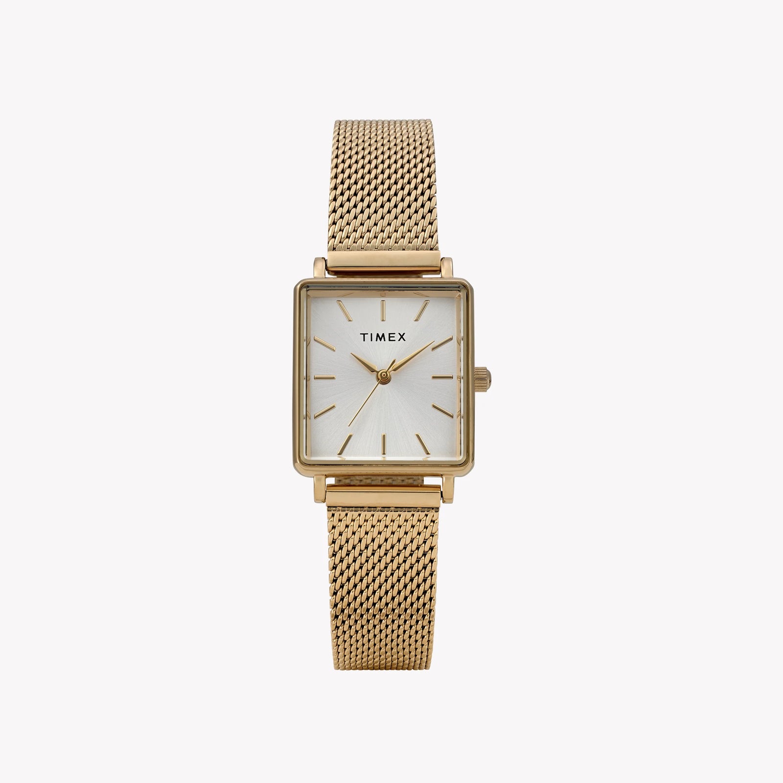 Transcend Gold-Tone Rectangle Case & Bracelet with Silver Dial | TW2Y26100 by i-watch