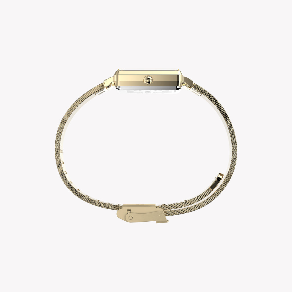 Transcend Gold-Tone Rectangle Case & Bracelet with Silver Dial | TW2Y26100
