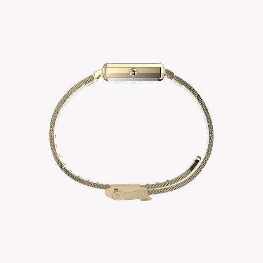 Transcend Gold-Tone Rectangle Case & Bracelet with Silver Dial | TW2Y26100