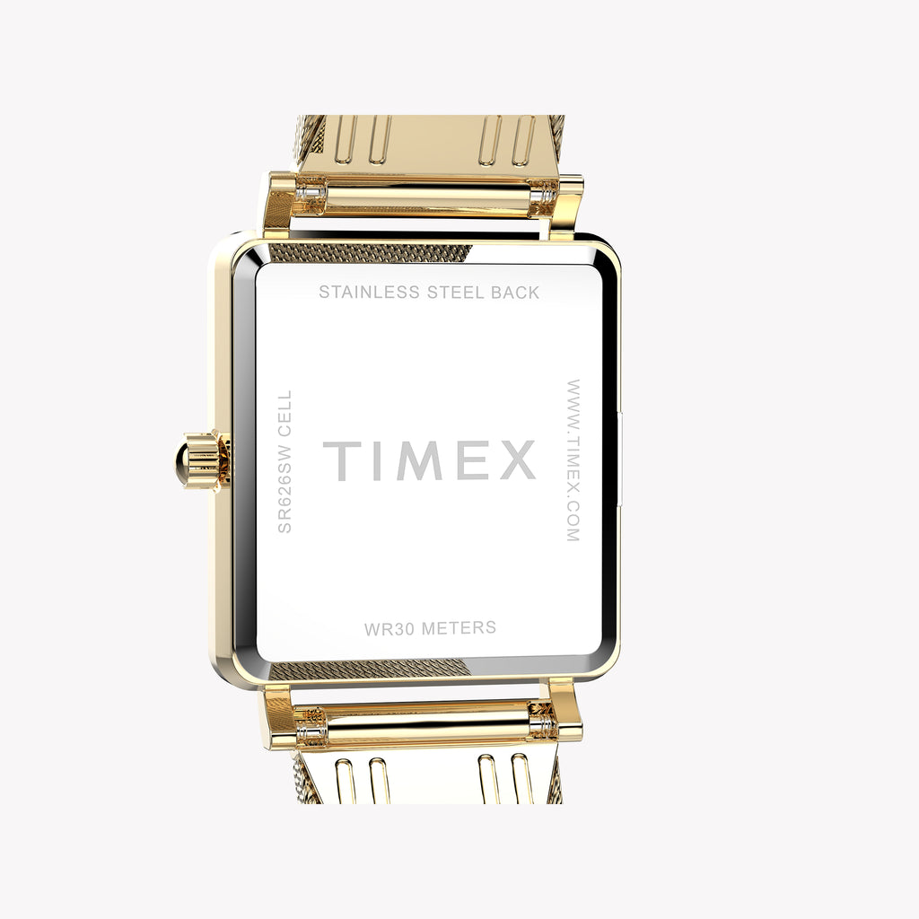 Transcend Gold-Tone Rectangle Case & Bracelet with Silver Dial | TW2Y26100