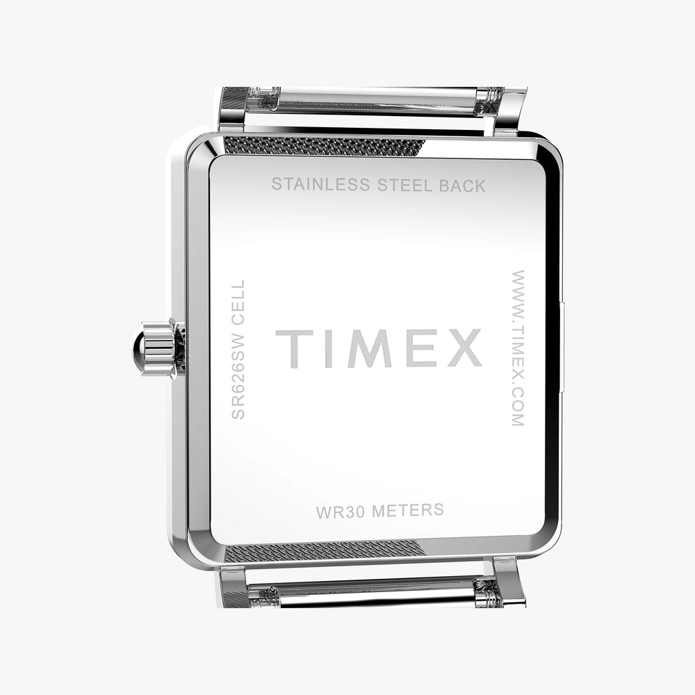 Transcend Rectangle Silver-tone Case & Bracelet with Silver Dial | TW2Y26300 by i-watch