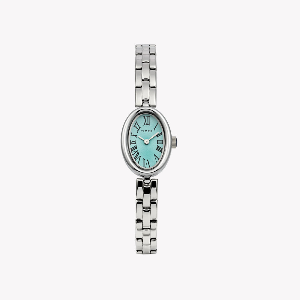 Cavatina Silver-Tone Case & Bracelet with Aquamarine Dial TW2Y26600 by i-watch
