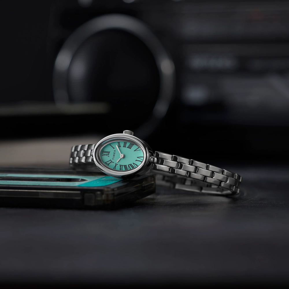 Cavatina Silver-Tone Case & Bracelet with Aquamarine Dial TW2Y26600 by i-watch