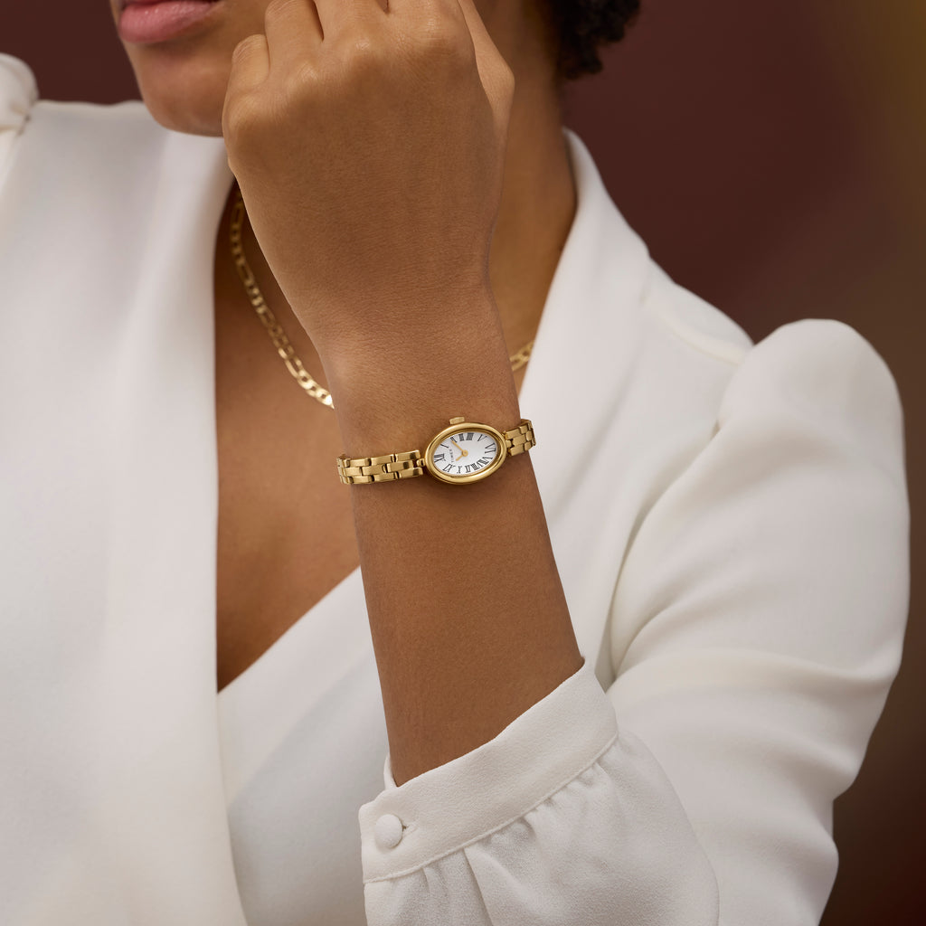 Cavatina Gold-tone Case & Bracelet with White Dial TW2Y26700 | Elegant Women's Watch