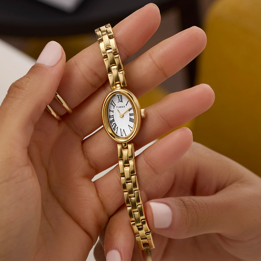 Cavatina Gold-tone Case & Bracelet with White Dial TW2Y26700 | Elegant Women's Watch by i-watch