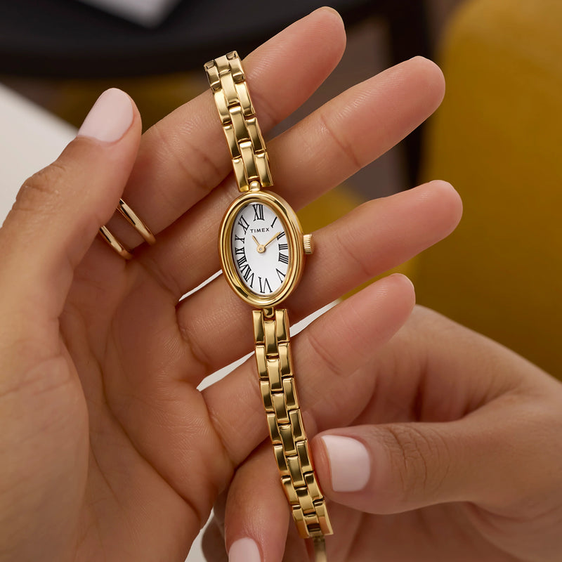 Cavatina Gold-tone Case & Bracelet with White Dial TW2Y26700 | Elegant Women's Watch by i-watch