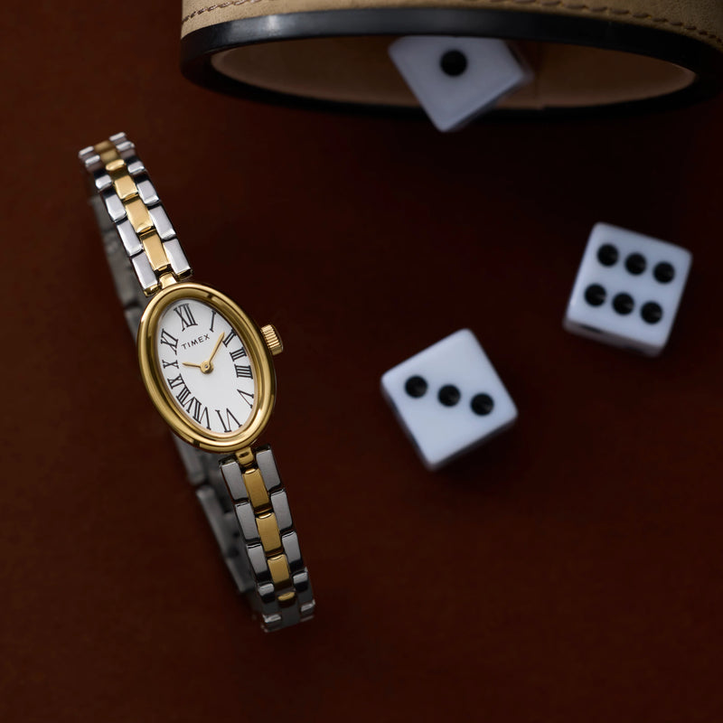 Cavatina Gold-tone Case Two-tone Bracelet White Dial TW2Y26800 by i-watch