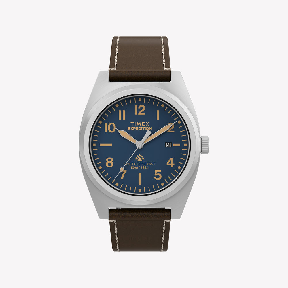 Timex Men's Silver-Tone, Brown Watch | TW2Y30600