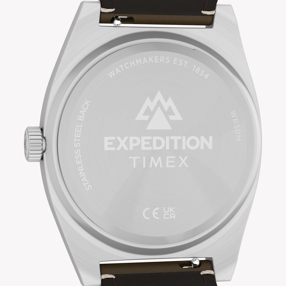 Timex Men's Silver-Tone, Brown Watch | TW2Y30600