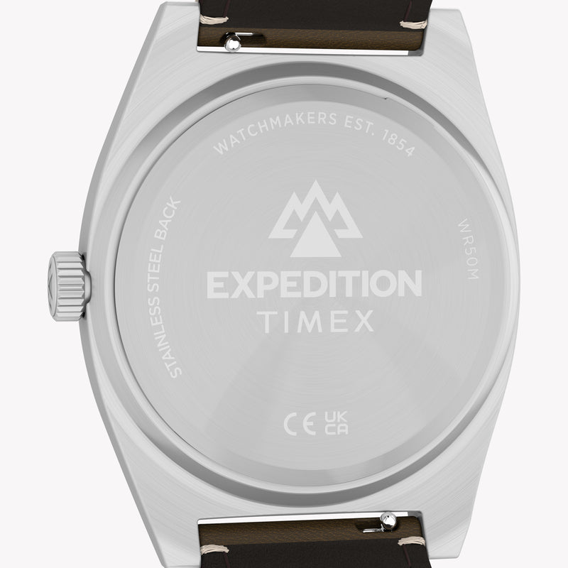 Timex Men's Silver-Tone, Brown Watch | TW2Y30600