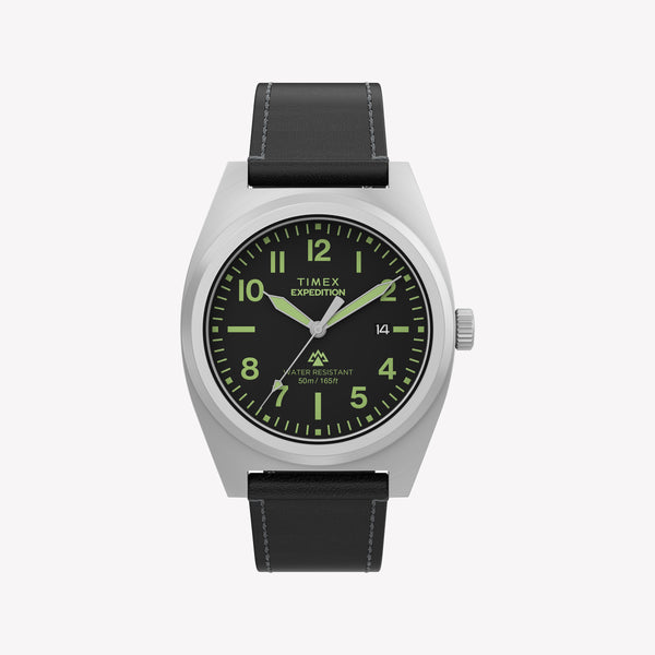 Timex Men's Silver-Tone Brass, Eco-conscious Black | TW2Y30700