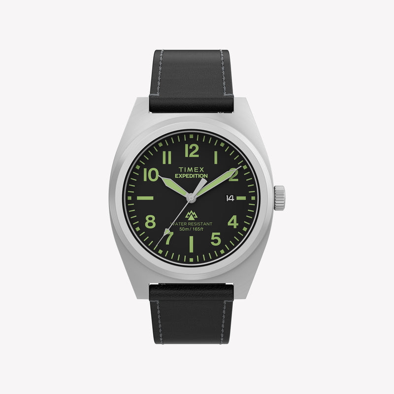 Timex Men's Silver-Tone Brass, Eco-conscious Black | TW2Y30700