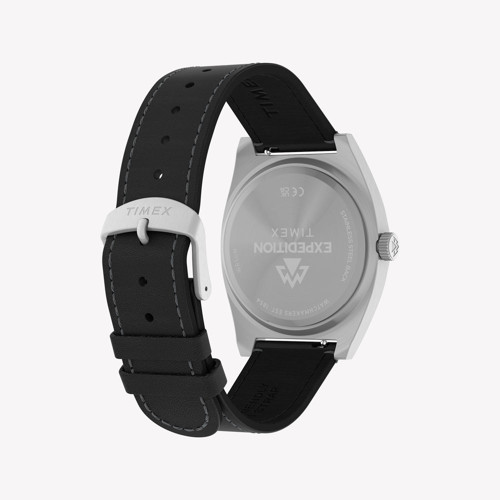 Timex Men's Silver-Tone Brass, Eco-conscious Black | TW2Y30700