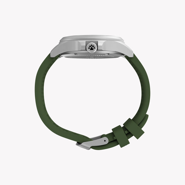 Expedition Field Post Solar 41mm SST Black Dial Green Silicone Strap | TW2Y31600 by i-watch