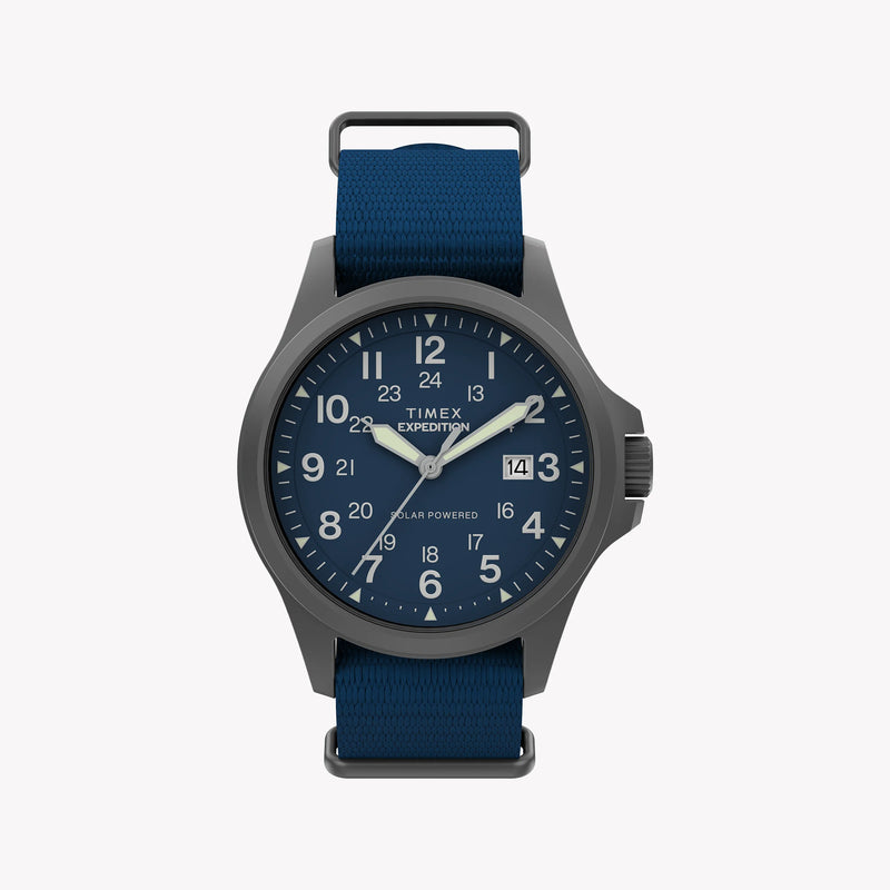 Expedition Field Post Solar 41mm Gunmetal Black Dial Black rPET Strap | TW2Y31700 by i-watch