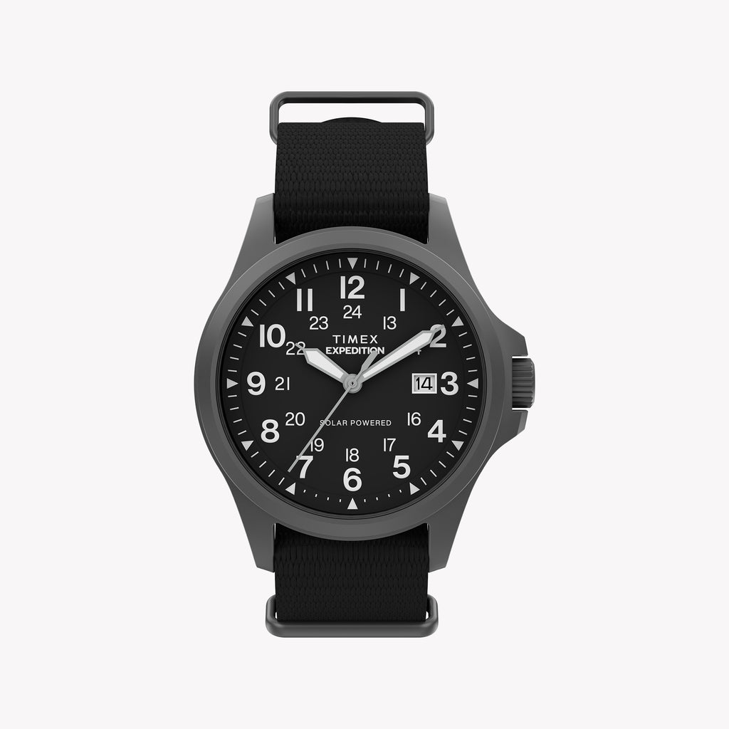 Expedition Field Post Solar 41mm Gunmetal Blue Dial Black rPET Strap | TW2Y31800