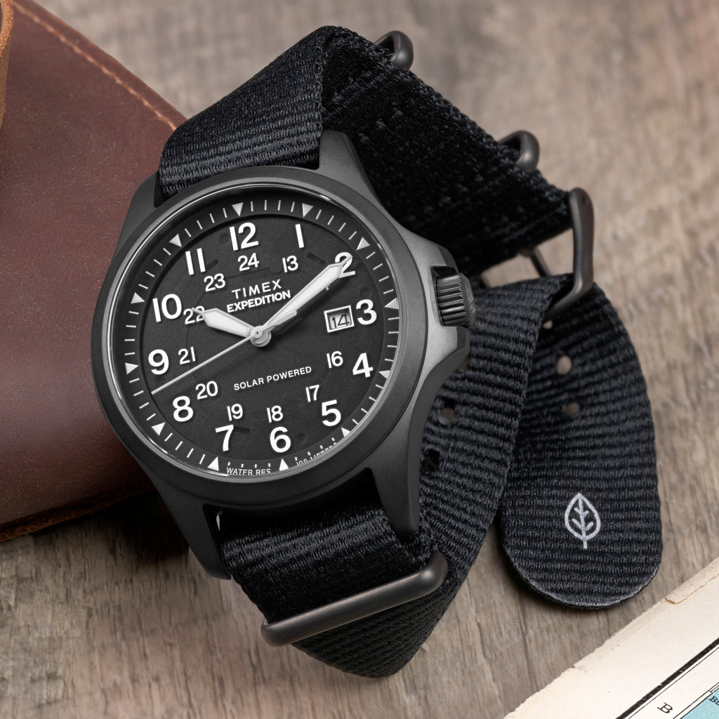Expedition Field Post Solar 41mm Gunmetal Blue Dial Black rPET Strap | TW2Y31800