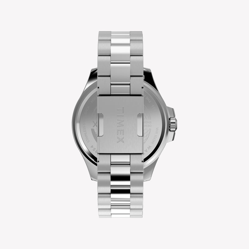 Timex Men's Silver-Tone Stainless Steel, Green Dial | TW2Y33200
