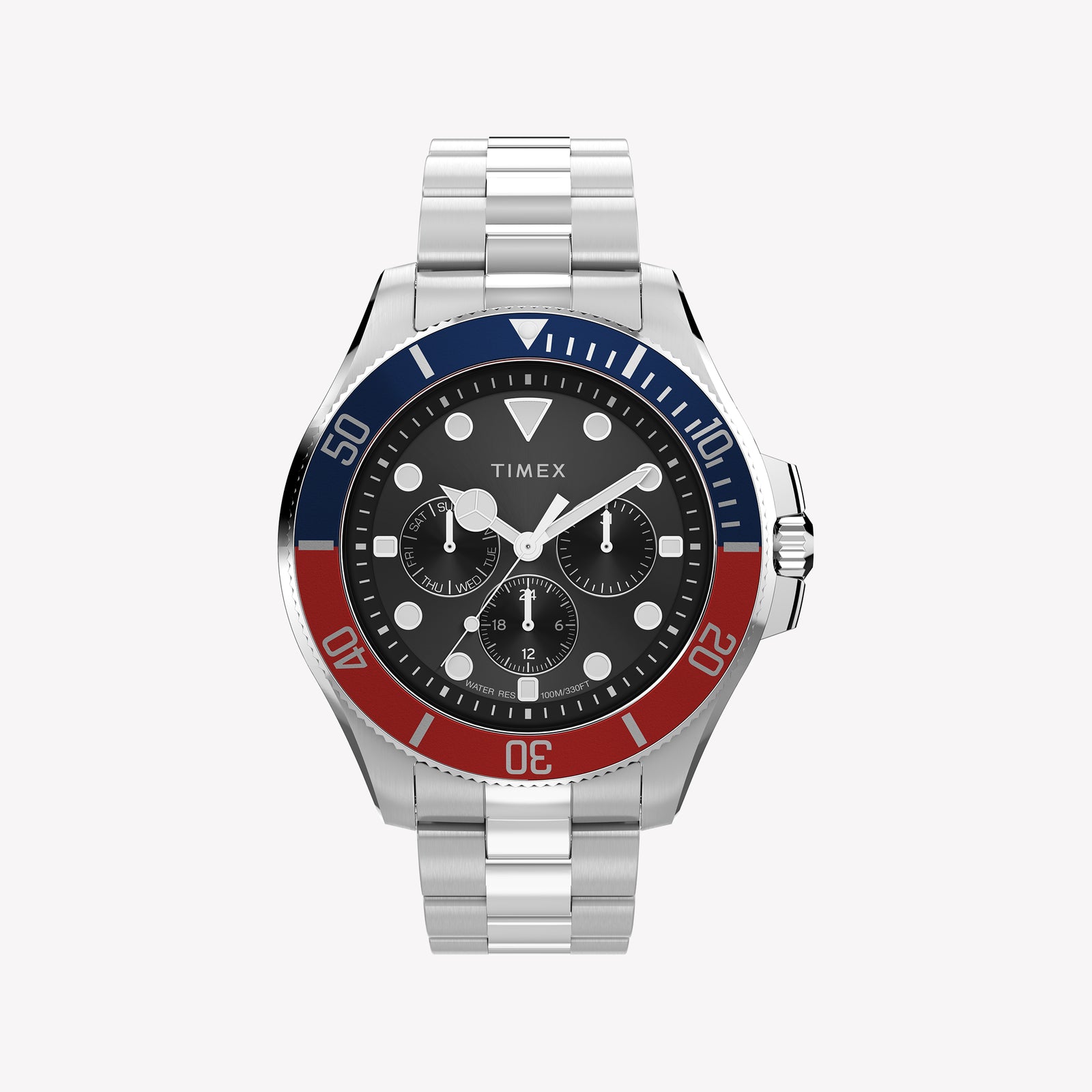 TIMEX Men's Stainless Steel Silver-Tone, Black | TW2Y33300