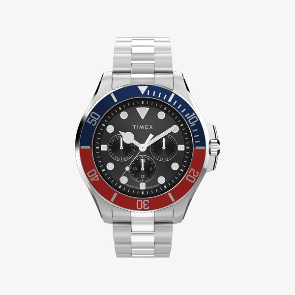 TIMEX Men's Stainless Steel Silver-Tone, Black | TW2Y33300