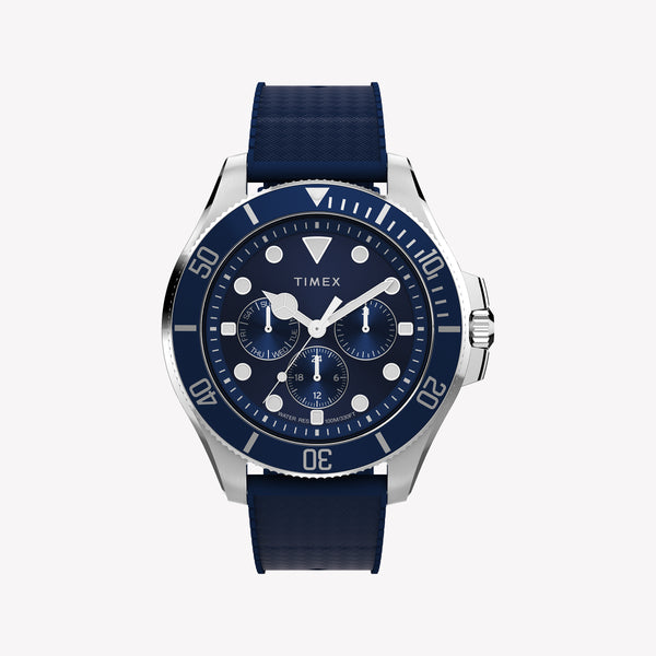 Timex Men's Silver-Tone SS, Blue Resin | TW2Y33400