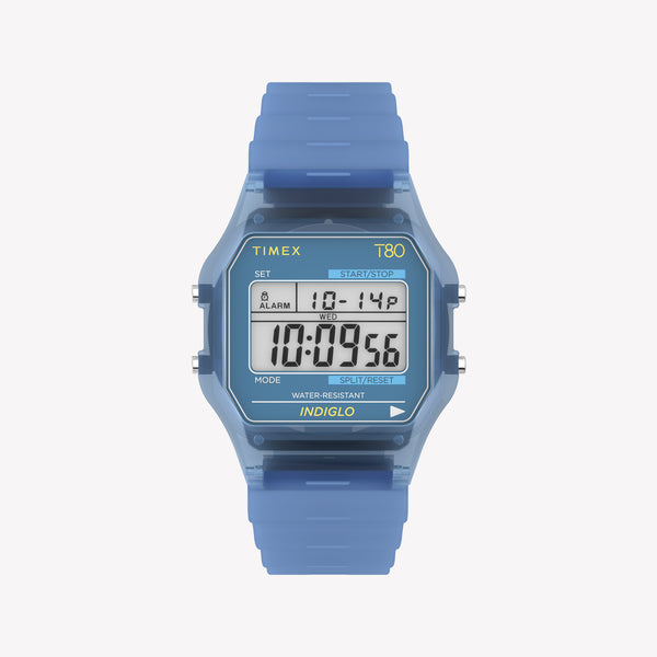 Timex Unisex's Blue Resin Case, Blue Resin Band | TW2Y34200
