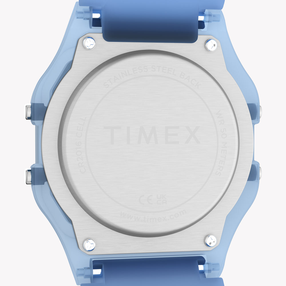 Timex Unisex's Blue Resin Case, Blue Resin Band | TW2Y34200