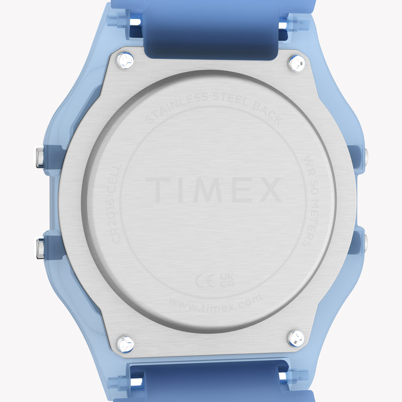Timex Unisex's Blue Resin Case, Blue Resin Band | TW2Y34200