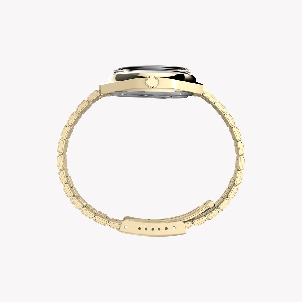 Q Timex Enigma 37mm Bracelet Watch TW2Y34400 | Stylish Silver & Blue Design