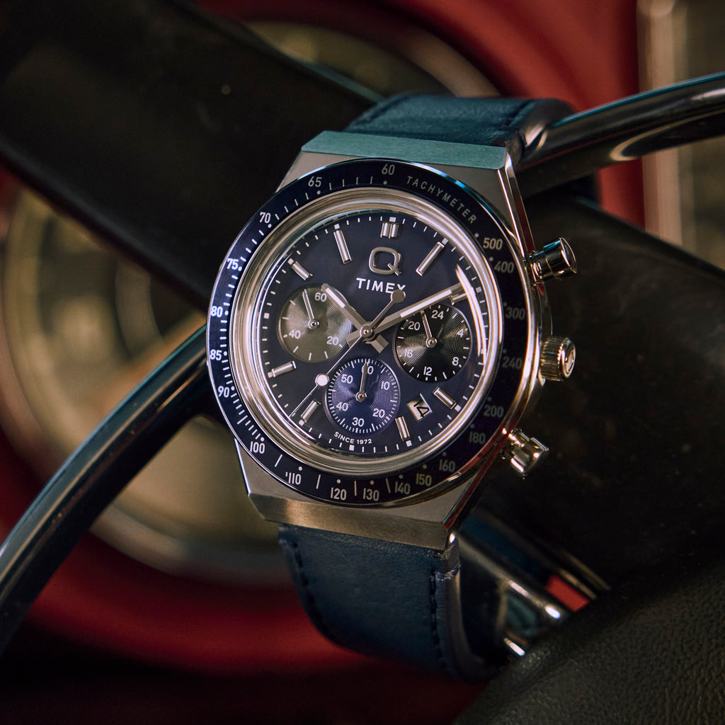 Q Timex Chronograph 40mm Strap Watch TW2Y36100 | Stylish Sporty Timepiece