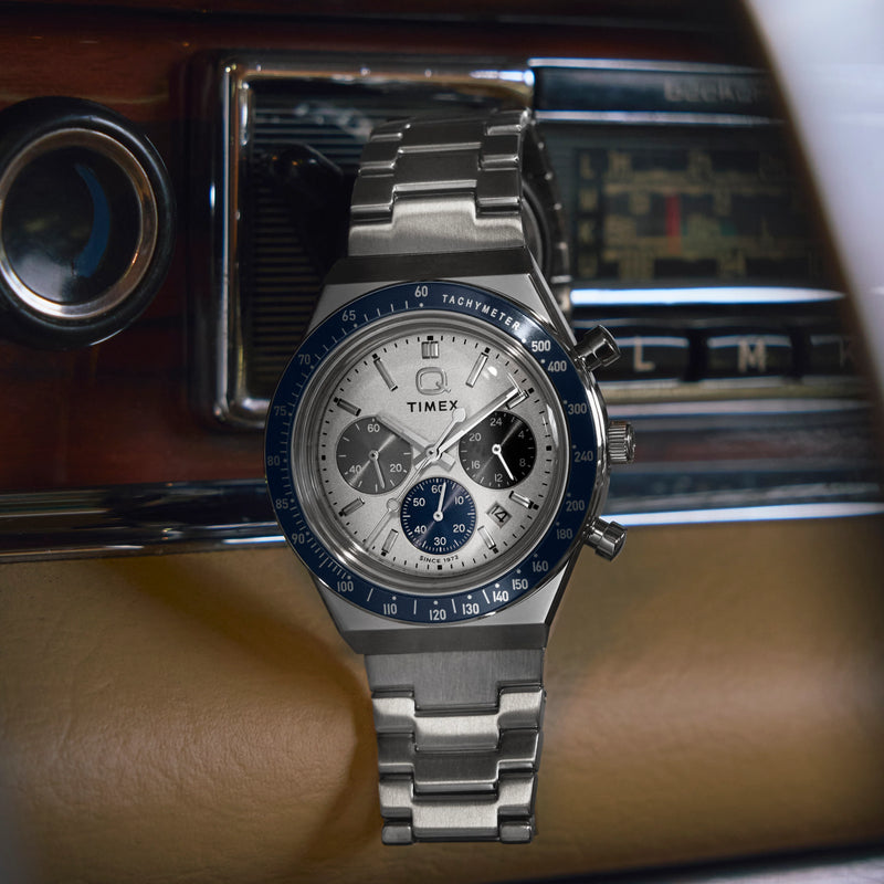 Q Timex Chronograph 40mm Stainless Steel Watch | TW2Y36200 by i-watch