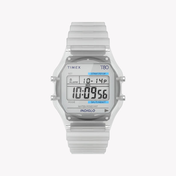 TIMEX Unisex Clear Resin, Digital | TW2Y36400