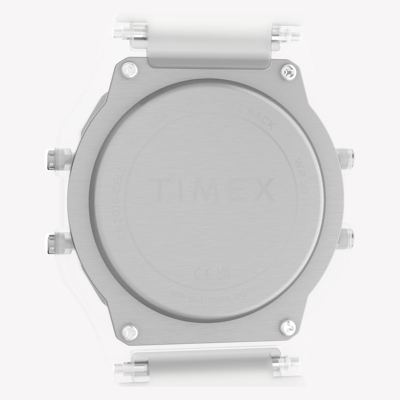 TIMEX Unisex Clear Resin, Digital | TW2Y36400