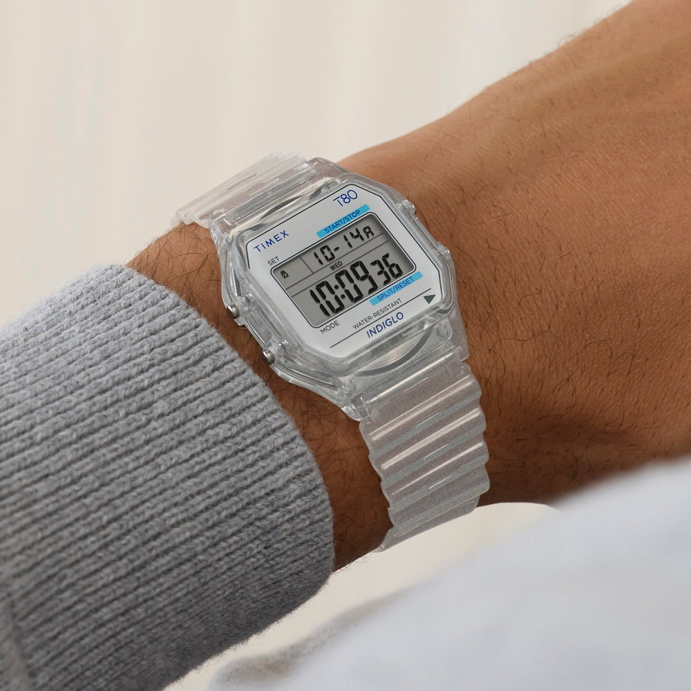 TIMEX Unisex Clear Resin, Digital | TW2Y36400
